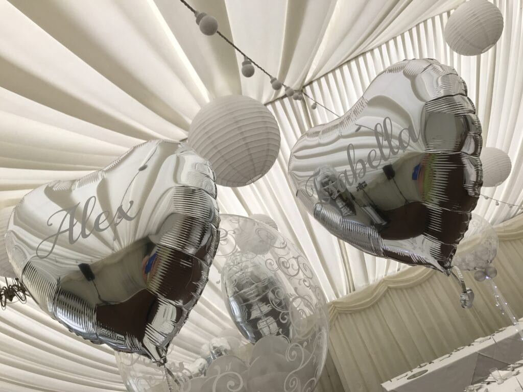 heart shaped balloon for children at wedding